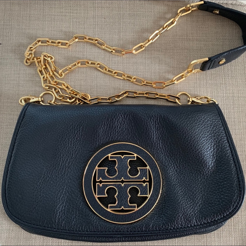 Tory Burch NWOT Amanda Black Crossbody Clutch